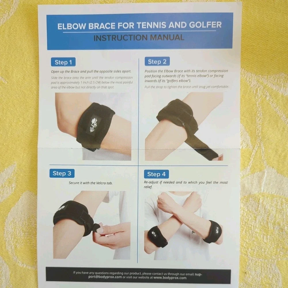 Elbow Brace 2 Pack for Tennis, Pickleball & Golfer‎ Elbow Pain Relief Bodyprox